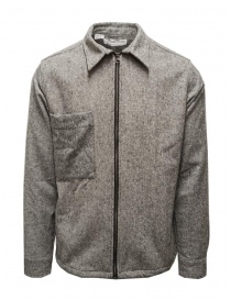 Mens shirts online: Selected Homme grey shirt with zipper