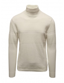 Men s knitwear online: Selected Homme white cotton turtleneck pullover