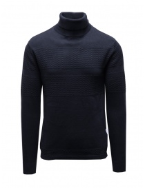 Men s knitwear online: Selected Homme blue cotton turtleneck sweater