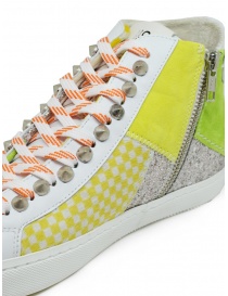 Leather Crown Dorona colored high sneakers with studs