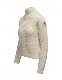 Parajumpers Giulia white Aran turtleneck sweater