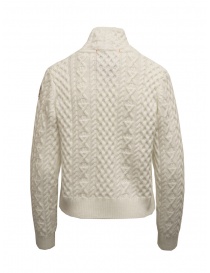 Parajumpers Giulia white Aran turtleneck sweater price