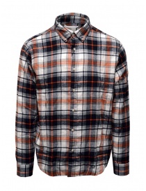 Mens shirts online: Selected Homme blu and orange checked flannel shirt