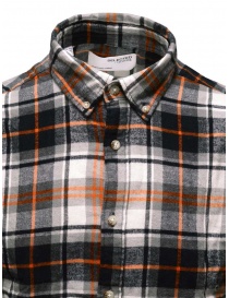 Selected Homme blu and orange checked flannel shirt