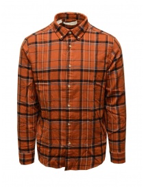 Mens shirts online: Selected Homme rust-colored checked flannel shirt