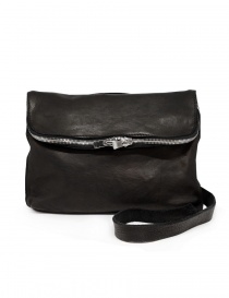 Bags online: Guidi M100 black horse leather shoulder bag
