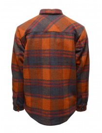 Selected Homme giacca camicia in lana a quadri arancio e blu