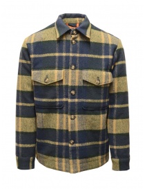 Selected Homme giacca camicia in lana a quadri blu e beige 16085159 TREKKING GREEN SAND/B order online