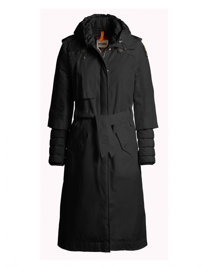 Parajumpers Ronney black padded trench coat PWJCKOS32 RONNEY BLACK 541541 womens coats online shopping