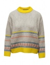 M.&Kyoko grey pullover with yellow collar buy online BBA01434WA L-GRAY