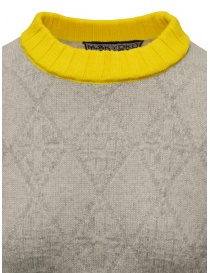 M.&Kyoko grey pullover with yellow collar price