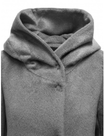 Maison Lener Temporel long hooded coat in light grey