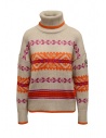 Parajumpers Nanaka beige turtleneck sweater with colorful geometric designs buy online PWKNITK34 NANAKA TAPIOCA 209