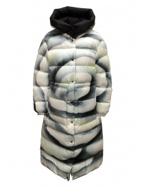 Womens coats online: Parajumpers Deborah Reverso reversible long down jacket with floral print