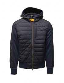 Mens jackets online: Parajumpers Gordon hooded jacket part padded part fleeced