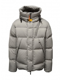 Mens jackets online: Parajumpers Cloud grey down jacket with hood