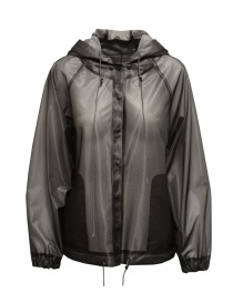 Monobi giacca a vento glossy semitrasparente nera online