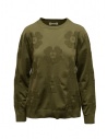 Monobi military green sweater with 3D flowers buy online 11659509 F 31942 FOREST