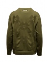 Monobi military green sweater with 3D flowers shop online women s knitwear