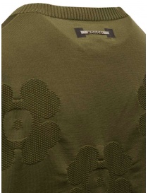 Monobi military green sweater with 3D flowers price