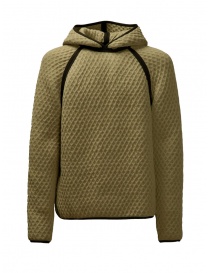 Men s knitwear online: Monobi hooded jersey in pistachio green color