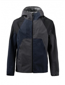 Mens jackets online: Monobi reversible grey rubber / blue jacket