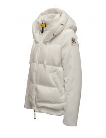 Parajumpers Peppi white down jacket with rayon sleeves price