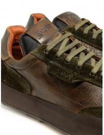 Shoto sneakers in dark brown leather and suede mens shoes buy online