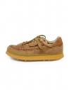 Shoto perforated shoes in light brown suede shop online mens shoes