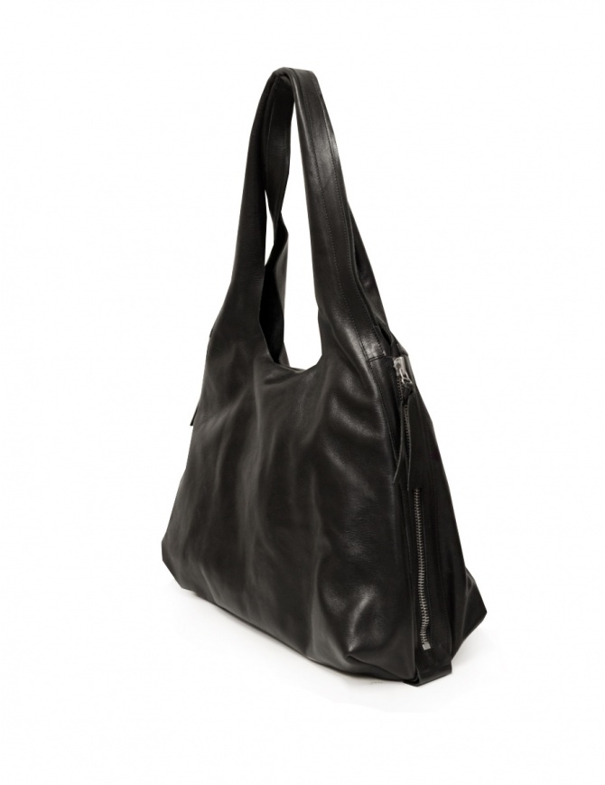 Trippen Shopper bag in expandable black leather