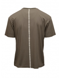 Monobi t-shirt grigio tortora con banda verticale sulla schiena