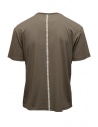 Monobi dove grey t-shirt with vertical band on the back shop online mens t shirts