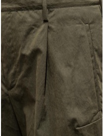 Monobi casual green pants in technical fabric for men
