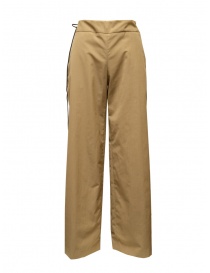 Womens trousers online: Monobi wide trousers in beige cordura