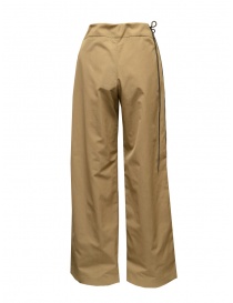 Monobi wide trousers in beige cordura buy online
