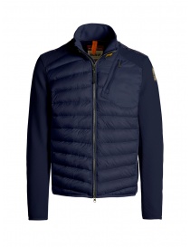 Parajumpers Jayden blue down jacket with fleece sleeves PMHYBWU01 JAYDEN NAVY 562 order online