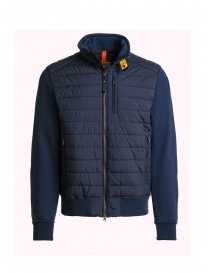 Mens jackets online: Parajumpers Elliot blue down sweater jacket