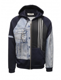 Qbism blu hoodie + denim jacket STYLE 03 PJ02 order online