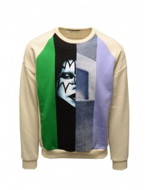 Qbism beige sweatshirt with Kiss print online