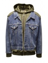 Qbism denim jacket with green hood buy online STYLE 08 PJ02