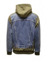 Qbism denim jacket with green hood shop online mens jackets