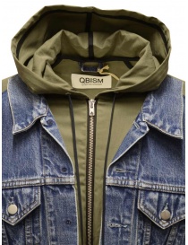 Qbism denim jacket with green hood price