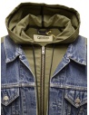 Qbism denim jacket with green hood STYLE 08 PJ02 price