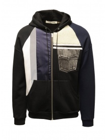 Qbism black hooded sweatshirt with plush detail online