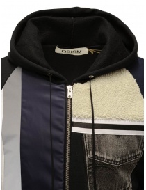 Qbism black hooded sweatshirt with plush detail