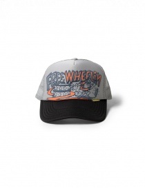 Hats and caps online: Kapital black and grey Free Wheelin cap