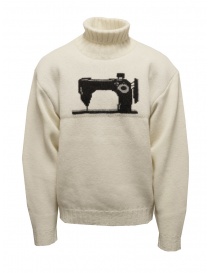 Kapital white turtleneck sweater with sewing machine online