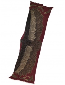 Scarves online: Kapital scarf with brown and burgundy eagle