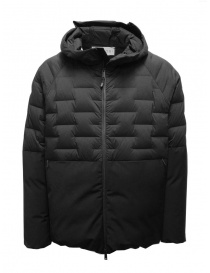 Monobi black down jacket with parts in wool online