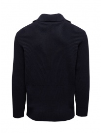 S.N.S Herning Fender blue wool sweater with short zip buy online